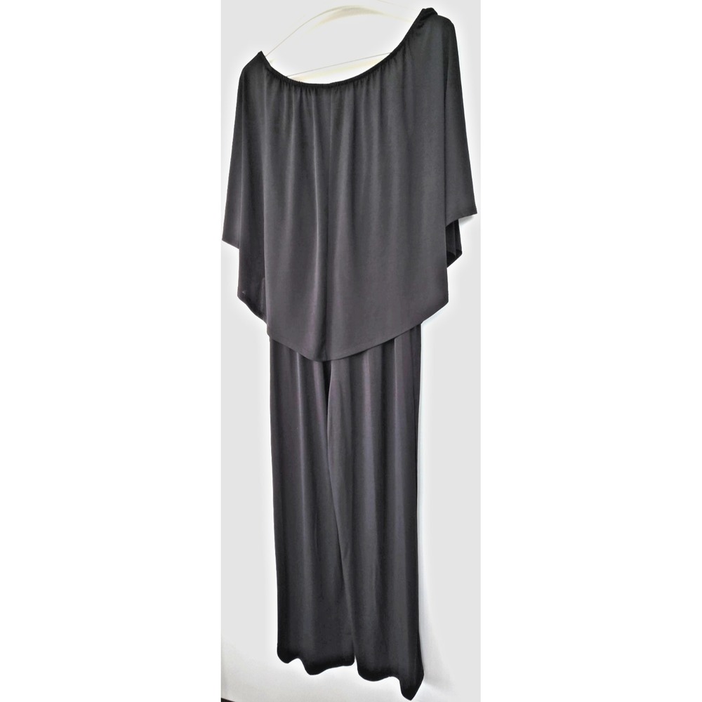Sunny Leigh Drop Shoulder Flowy Strapless Overalls Jumpsuit Sz M Goth Festive - Picture 2 of 16